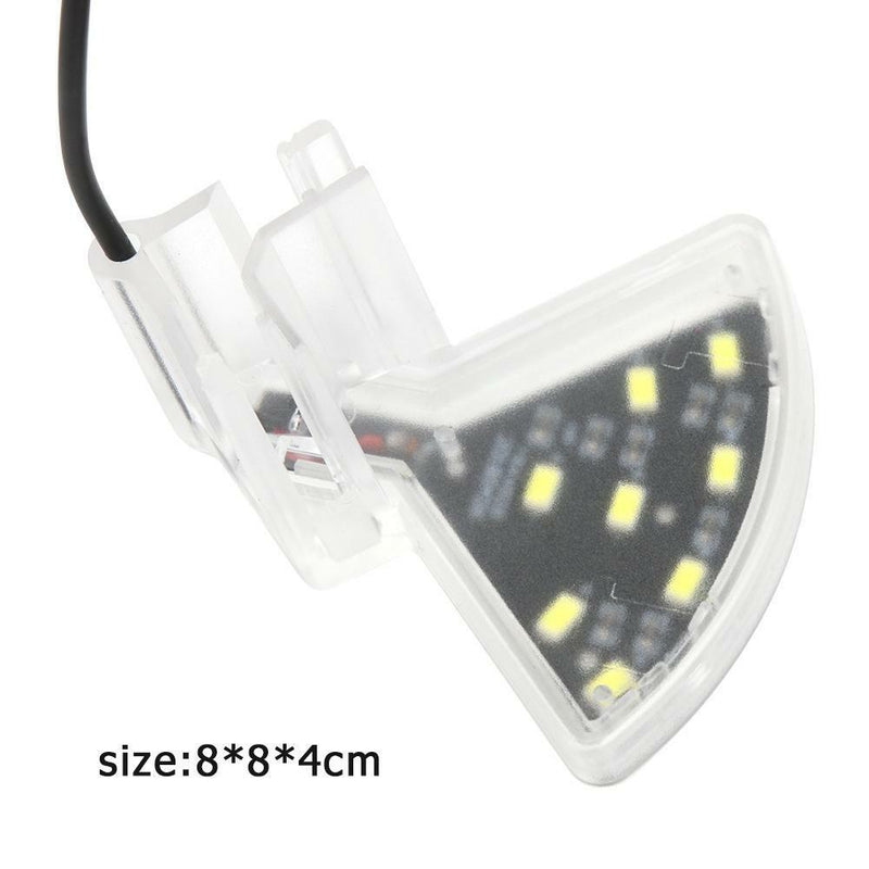 5W Waterproof Clip 8LED Aquarium Light Fish Tank Aquatic Plant Grow Lamp EU Plug
