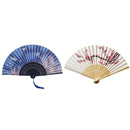 Hand Held Silk Folding Fans with Bamboo Frame, Cherry Blossom and Butterfli N1J7