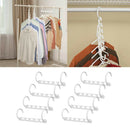8pcs Durable Space Saving Hangers Multi-Purpose Plastic Magic Hangers Closet