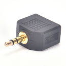 3.5mm Stereo Jack Headphone Splitter Adaptor 1 Plug to 2 Sockets SPTOCA