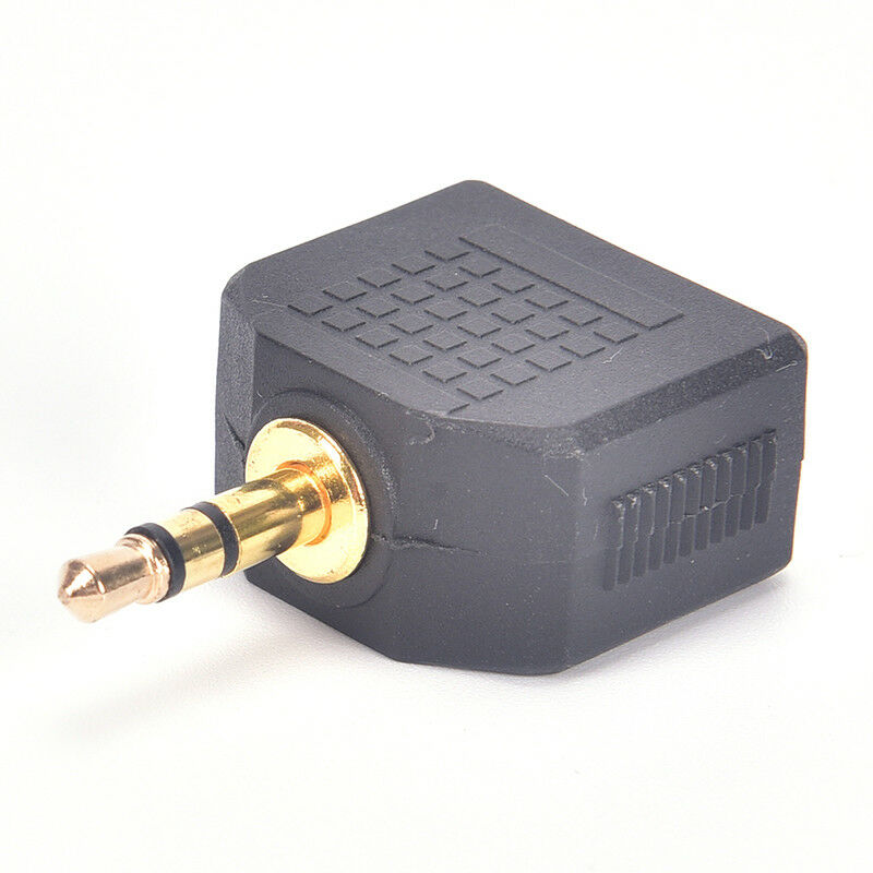 3.5mm Stereo Jack Headphone Splitter Adaptor 1 Plug to 2 Sockets SPTOCA