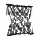 Retro Magic Double Hair Combs Clips Stretchy Pearls Beads for Thick Hair