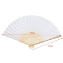 30 pcs Silk Wedding Hand Fan with organza gift bag(white)