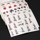 50pcs Mixed Flower Nail Art Transfers Stickers Manicure Tips Decals Decoration