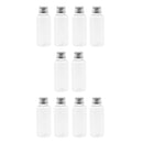 10 Pcs Lab Supplies Liquid Sample Plastic Bottles - Collection Vials - Clear