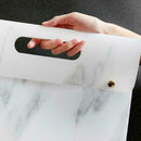 A4 File Folder Marble Pattern Document Bag Marbled Organizer Office Paper F S3T8
