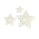 9Pcs White 3 Sizes Mixed Star Wicker Rattan Balls - Decorative Orbs Balls DIY