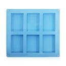 6 Cavity Silicone Rectangle Soap Mould Homemade DIY Cake Making Mold Craft