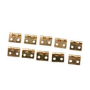 10x Mini Brass Plated Hinge - Small Decorative Jewelry Cigar Box Hinges LJ