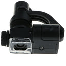 90X Clip-On Type Cell Phone Mini Microscope LED UV Light Jeweler Microscope for