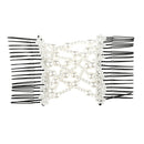Pearls Stretch Double Side Combs Clips Bun Maker Women Hair Accessories Lady