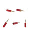 5Pcs 3.5mm 1/8" Male Jack Mini Red Audio Plug Male Stereo Adaptor DIY Soldering