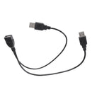 20cm USB2.0 Splitter Y 1 Female to 2 Male Data Charger Cable Extension Cord