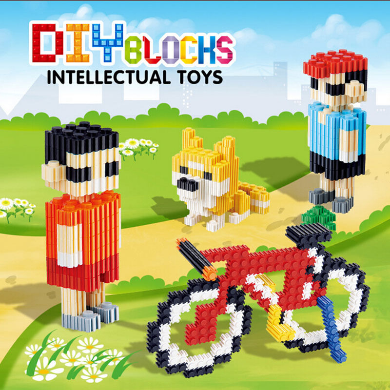 200X Plastic Building Blocks Bricks Children Kids Toys Puzzle Educational Gift}T