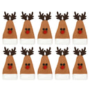 10pcs Mini Christmas Cute Elk Wine Bottle Cap Holiday Dining Table Decor A