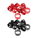 10pcs Camping Tent Rope Cord Guyline Runners Ring Anti Slip Fastener Red