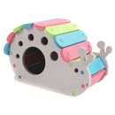 Colorful Hamsters Hideout SNAIL Shape House Climbing Hut Pet Bedding Cage Teeth