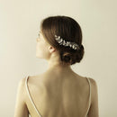 WomenGold Alloy Long Leaves Vine Hair Comb Wedding Bridal Hair Jewelry