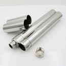 2-Tube Pocket Hip Flask Alcohol Whiskey Liquor Shots Cigar Container Box