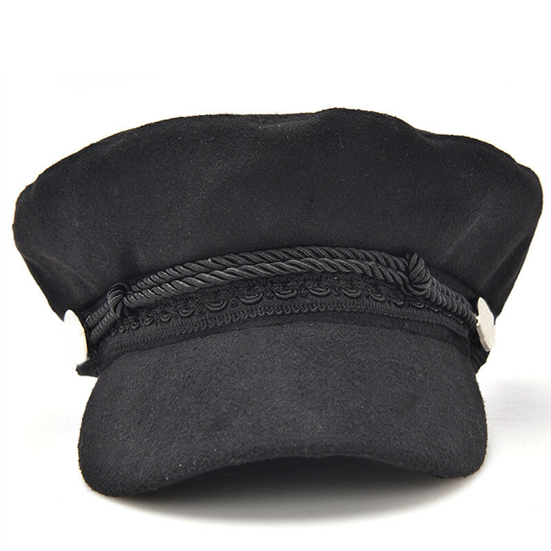 Ladies Womens Girls Wool Blend Baker Boy Peaked Cap Newsboy Hat Beret Fash laTEU