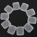 10x Transparent Standard SD SDHC Memory Card Case Holder Box Plastic Tack Supply
