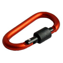 5X Outdoor D-Ring Aluminum Screw Locking Carabiner Hook Clip Climbing Keychain