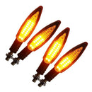 4Pcs Motorcycle Turn Signal Light E24 Built-In Relay Flowing Water Flashing