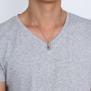 Pill Shape Container  Alert ID Pendant Necklace Chain Stainless Steel