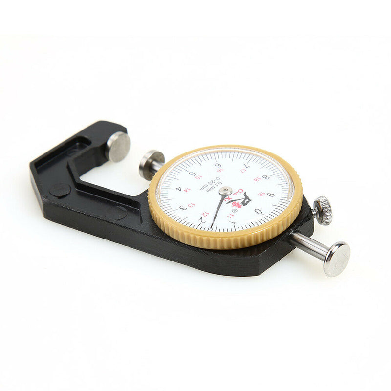 0-20mm 0.1mm Dial Leather Paper Thickness Gauge Meter Tester (Flat Head)