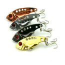 4pcs/KIT Lots Fun Metal Fishing Lures Bass CrankBait Spoon Crank Bait Tackle SET