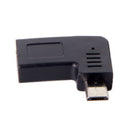 USB-C Type-C Female to Micro-USB 2.0 5Pin Male Data Adapter 90 Degree Left  T7N3