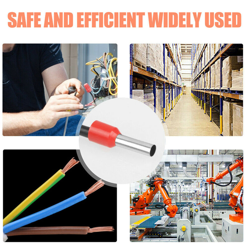 1200pcs Tubular Terminal Wire Connection Crimp Insulated Tube Terminals Set