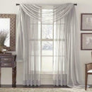 5x Solid Scarf Sheer Voile Door Window Curtain Drape Valance Gray 100x200cm