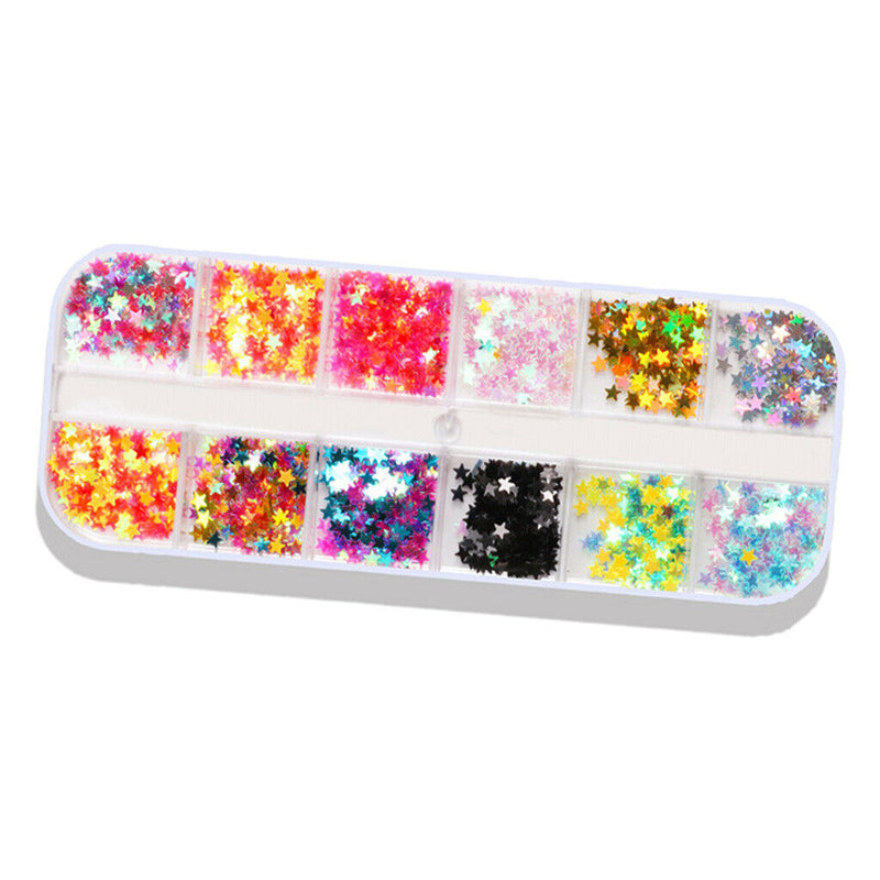 Two Box Nail Paillettes Foil Flakes Nails Eyes Make up Art Decals Glitter