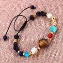 Universe Planets Bead Bracelet Natural Stone Bangle Women Jewelry (Style 4) A