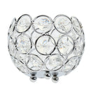 4pcs 3'' Crystal Beads Candle Holder Banquet Candlestick Table Centerpiece