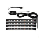 4PCS 9LED 7 Colors RGB LED Knight Rider Strip Light Bar Wireless Remote Grille