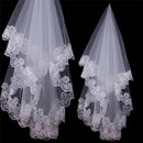 White Ivory Cathedral Length Lace Edge Bride Wedding Bridal Long  150CM FT