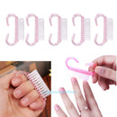10PCS Hand Nail Cleaning Brush Plastic Handle Pedicure Manicure Scrubbing Tools