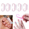 10PCS Hand Nail Cleaning Brush Plastic Handle Pedicure Manicure Scrubbing Tools