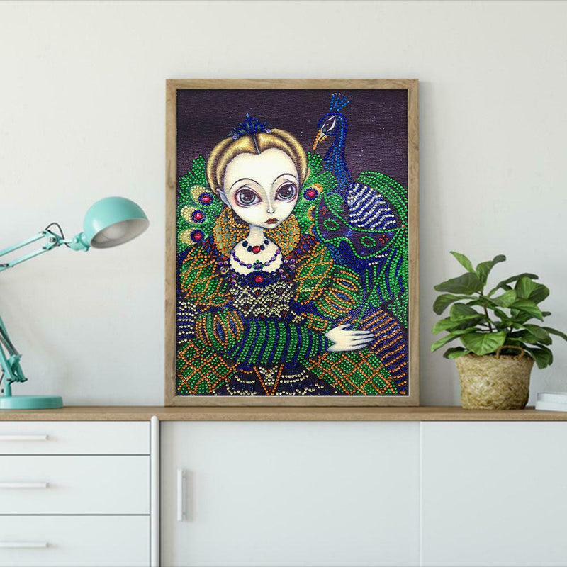 5D DIY Special Shaped Diamond Painting Girl Cross Stitch Mosaic Craft Kits