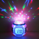 Night Light Projector Lamp Bedroom Alarm Clock With Music for Kid Christma RQQ