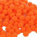 500Pcs Vibrant Colours Fluffy Small Craft Pompoms 18mm Orange