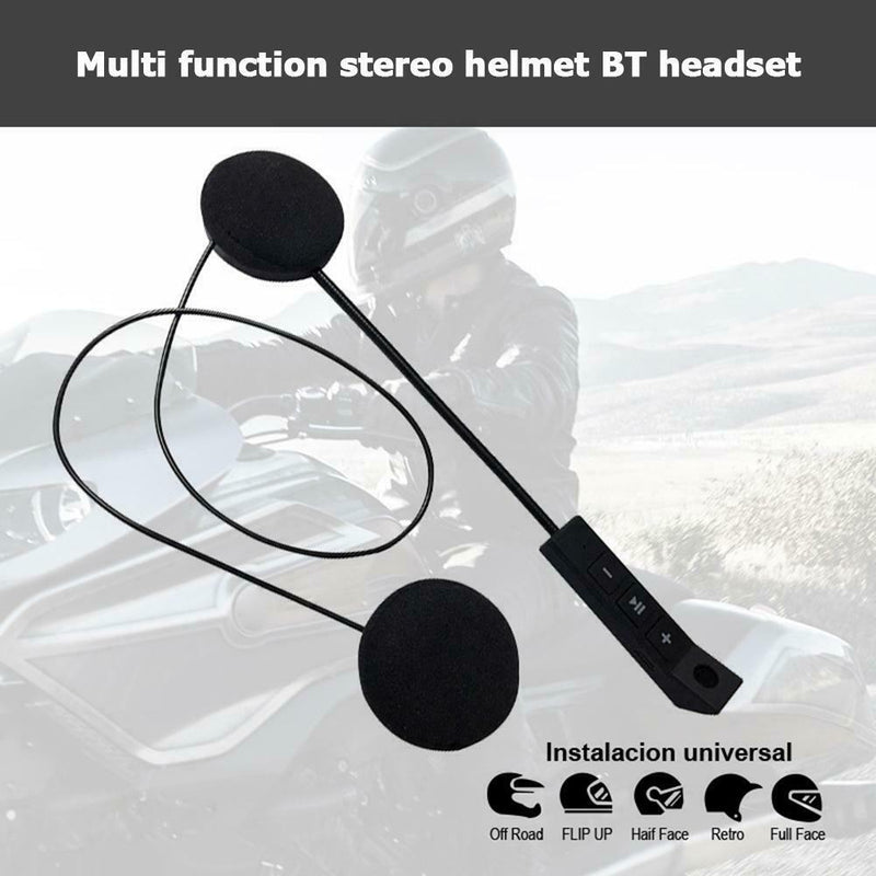 Motorcycle Bluetooth Helmet Headset Stereo Noise Reduct Battery Earphone w/Mic