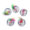 Cat Toys Furry kitten Mice in the cage 5 Pack