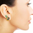 Rhinestone Earrings Girl Colorful Butterfly Stud Earrings Women Wedding Jewelry