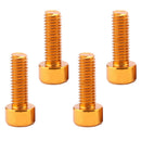 4x Lightweight Montain Bike Water Bottle Cage Holder Bolts Screws Durable Golden