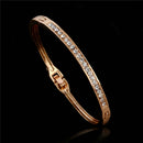 Fashion Women Crystal Rhinestone Stainless Steel Cuff Bangle Bracelet Jewelry
