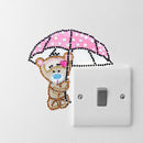 DIY Bear Diamond Painting Luminous Switch Stickers Bedroom Wall Decals