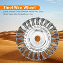 Lawn Mower Grass Trimmer Head Twist Knot Brush Steel Wire Wheel Brush Disc